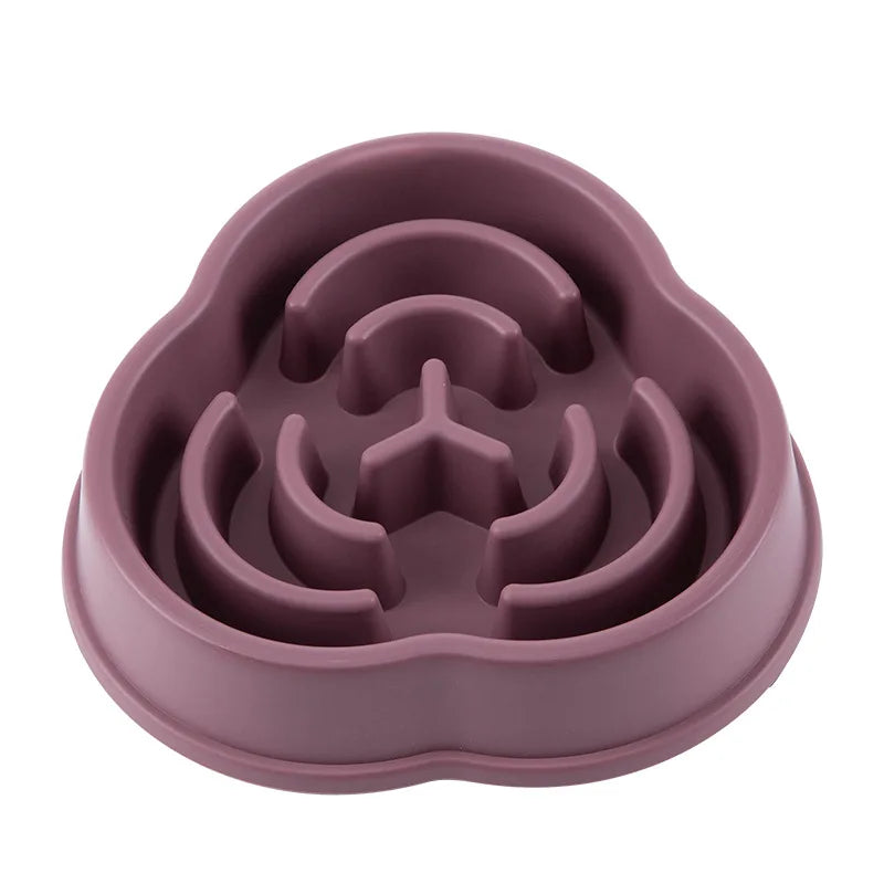 plato interactivo para mascotas rosa
