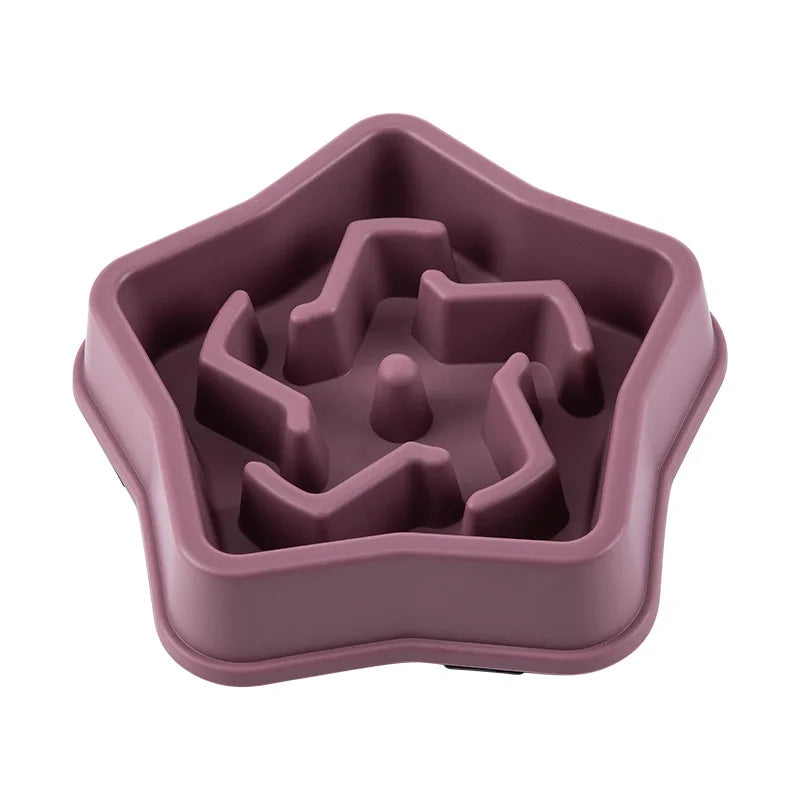 comedero lento de silicona rosa