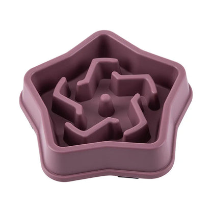 comedero lento de silicona rosa