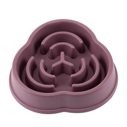 plato interactivo para mascotas rosa